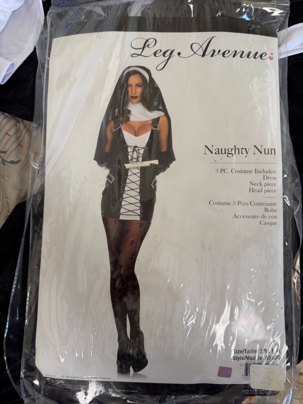 Leg Avenue Naughty Nun 3-Piece Sexy Costume - Size S/M